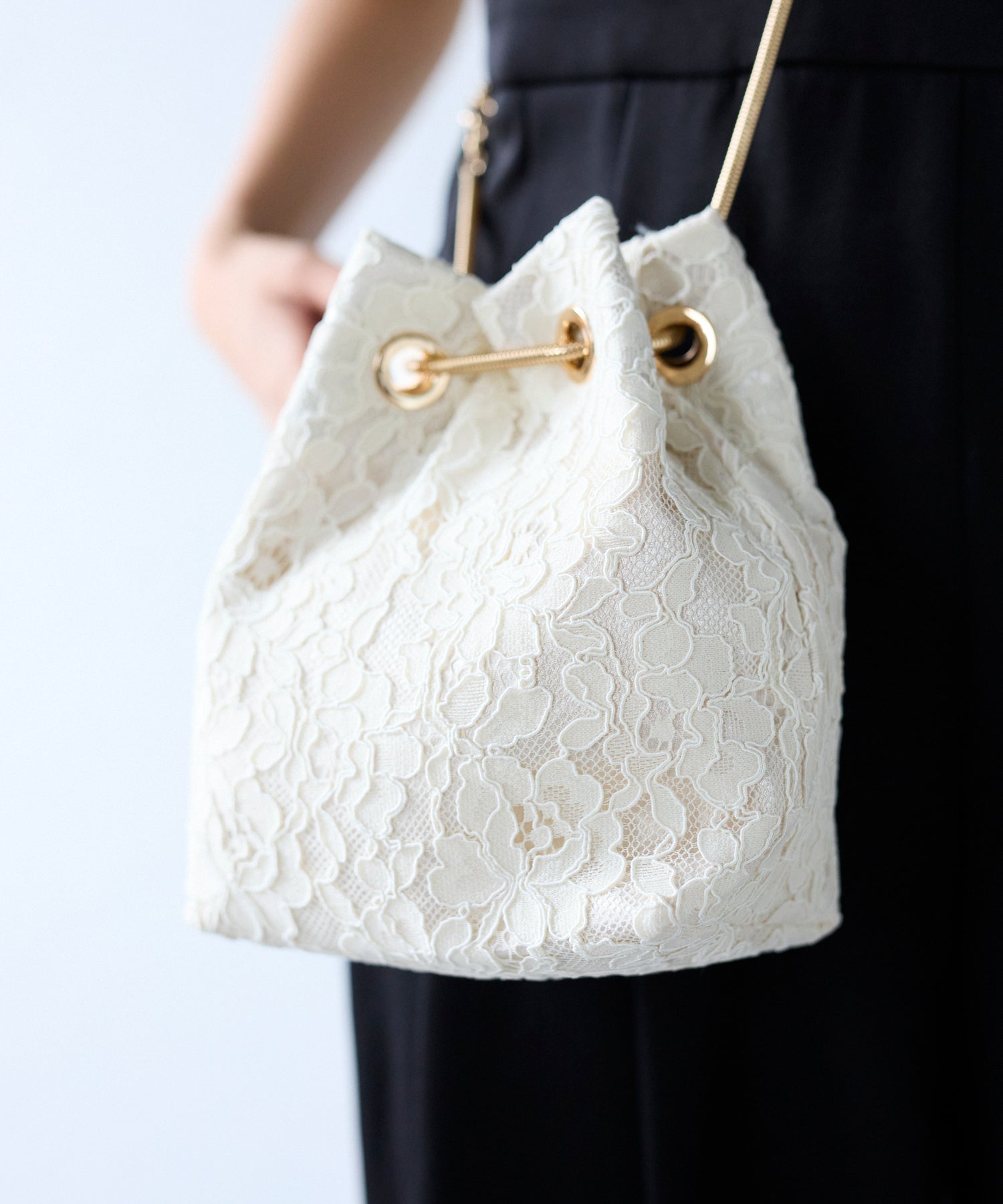 刺繍レース2wayバッグ
