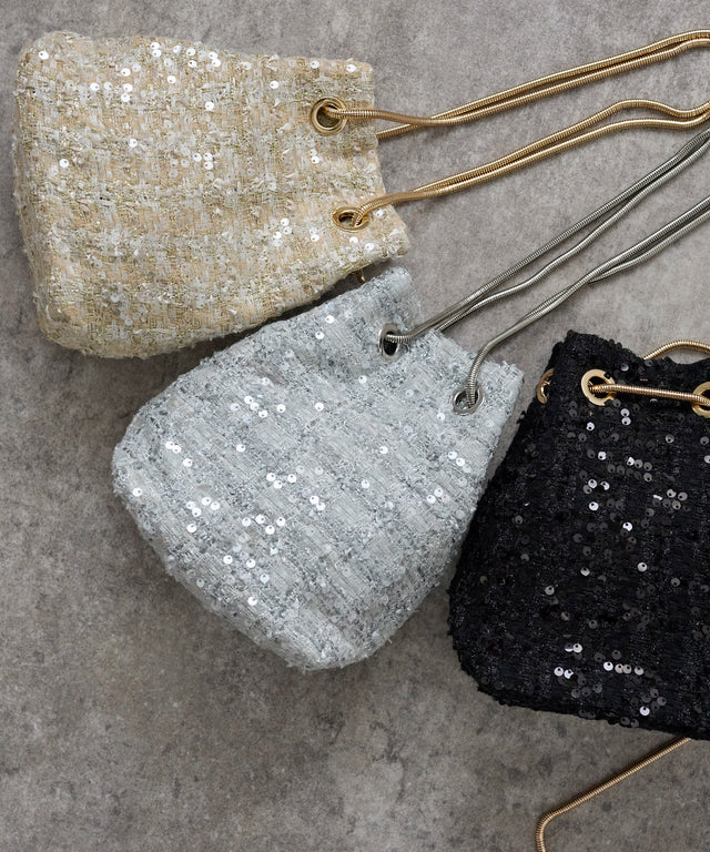 ツイードスパンコール2wayバッグ