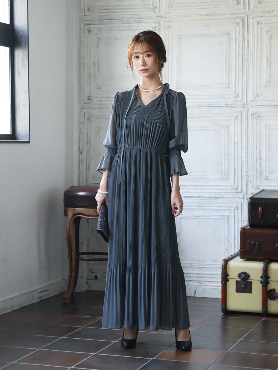 2Wayシフォンロングドレス - &Robu.