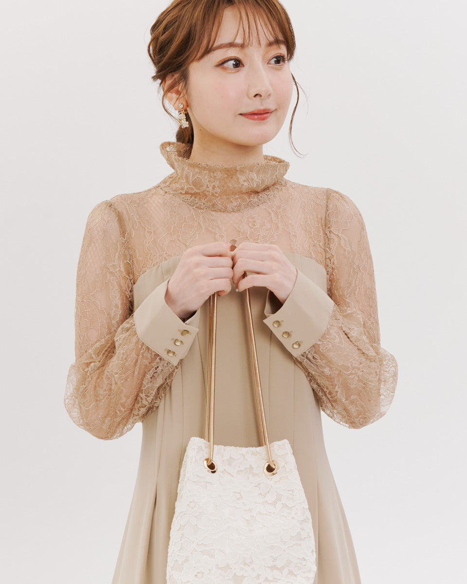 刺繍レース2wayバッグ