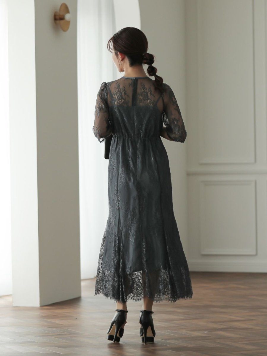 レースロングマーメイドドレス - &Robu.