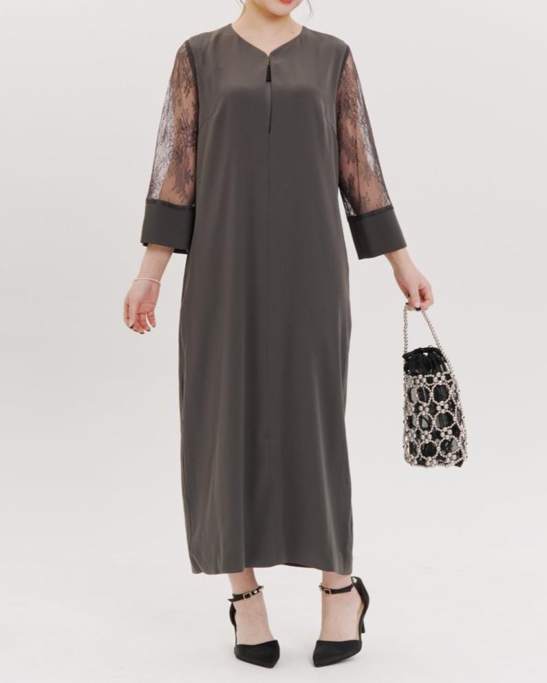 コクーンスリットトップワンピース - &Robu.