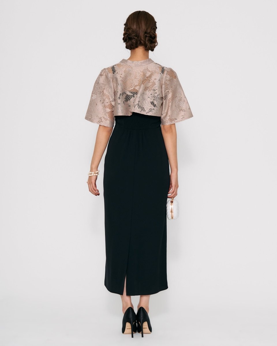 ジャガードレーストップスドレス - &Robu.