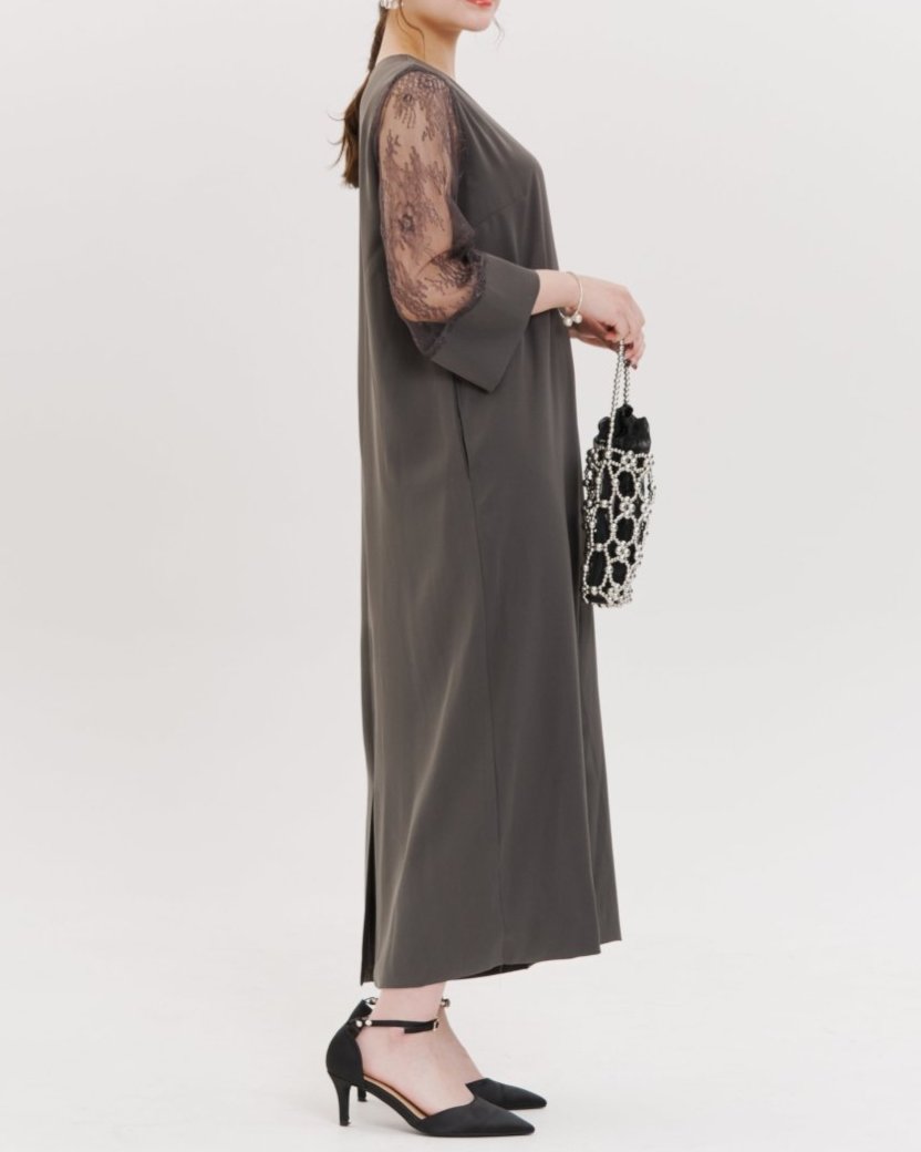 コクーンスリットトップワンピース - &Robu.