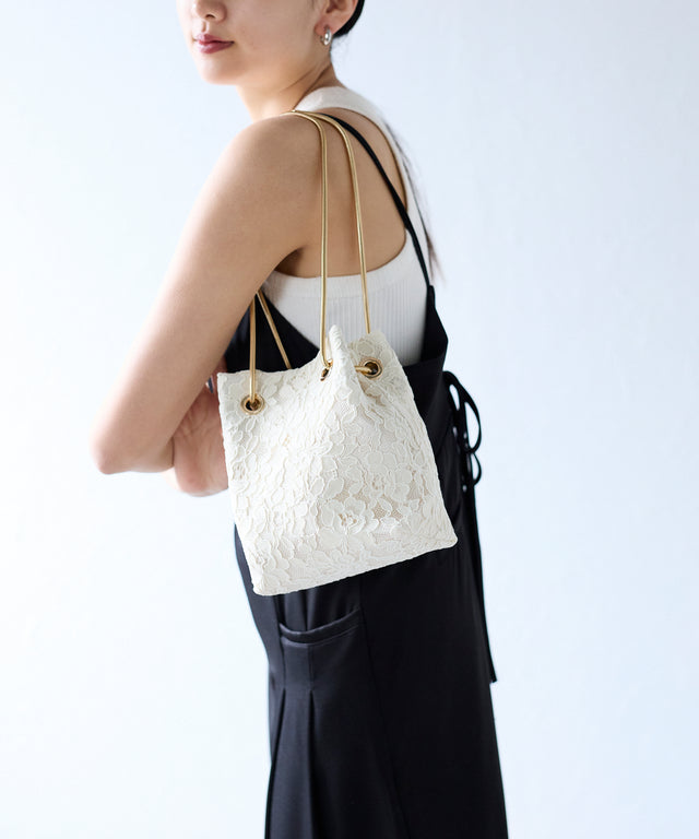 刺繍レース2wayバッグ
