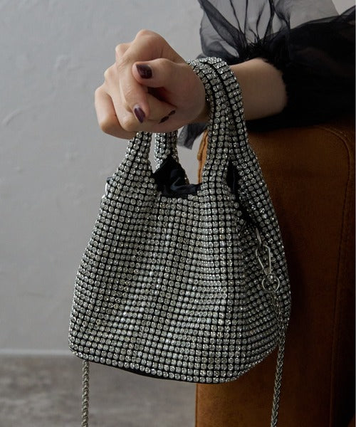 ラインストーン2WAYハンドバッグ
