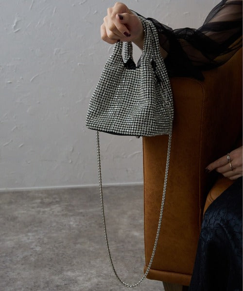 ラインストーン2WAYハンドバッグ