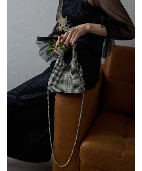 ラインストーン2WAYハンドバッグ