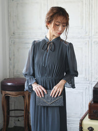 2Wayシフォンロングドレス - &Robu.