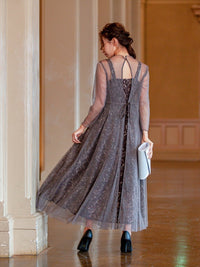 2Wayチュールレースロングドレス - &Robu.