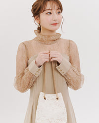刺繍レース2wayバッグ