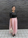 MOCOMOCO SET UP HALF SLEEVE DRESS ピンク 着用写真