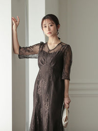 レースロングマーメイドドレス - &Robu.