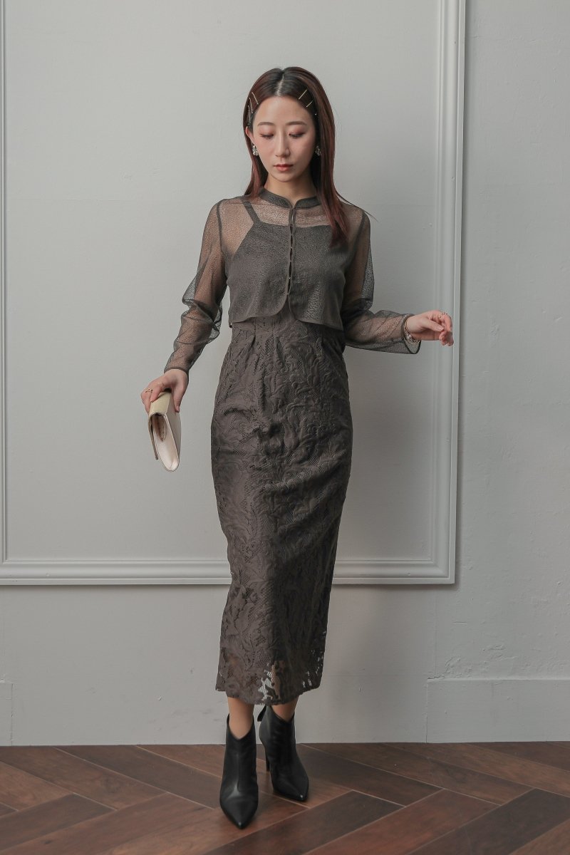 トップス＆タイトロングドレスセットアップ - &Robu.