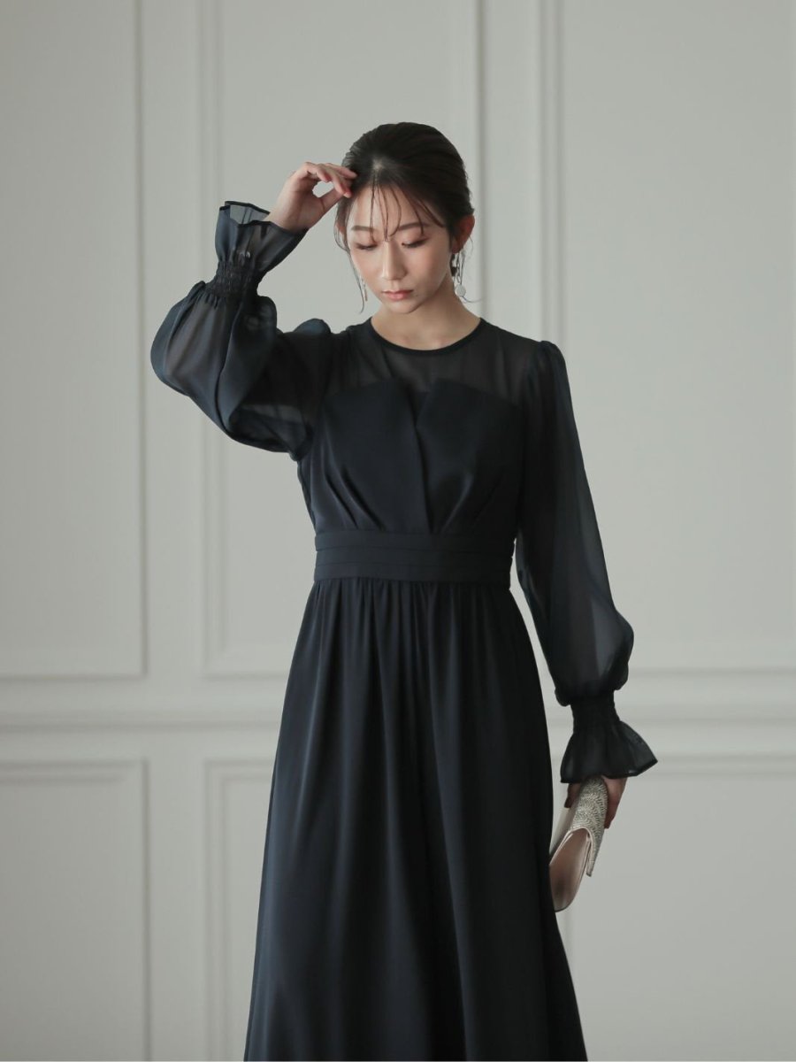 ボリュームスリーブオールインワンパンツドレス - &Robu.