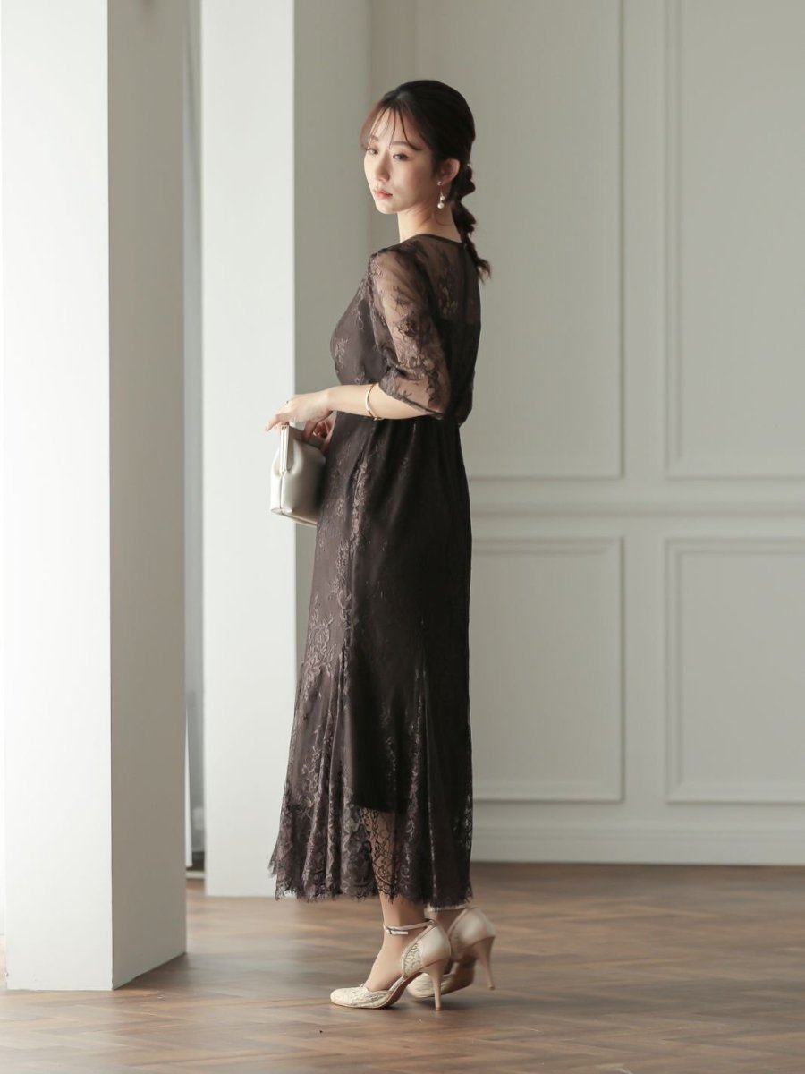 レースロングマーメイドドレス - &Robu.