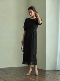 レースタイトロングワンピース - &Robu.