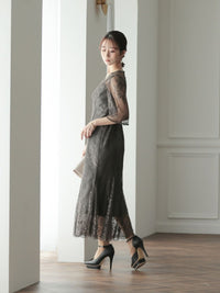 レースロングマーメイドドレス - &Robu.