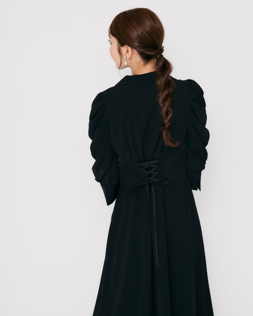 リブウエストテーラードロングドレス - &Robu.