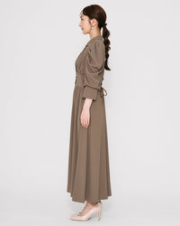 リブウエストテーラードロングドレス - &Robu.