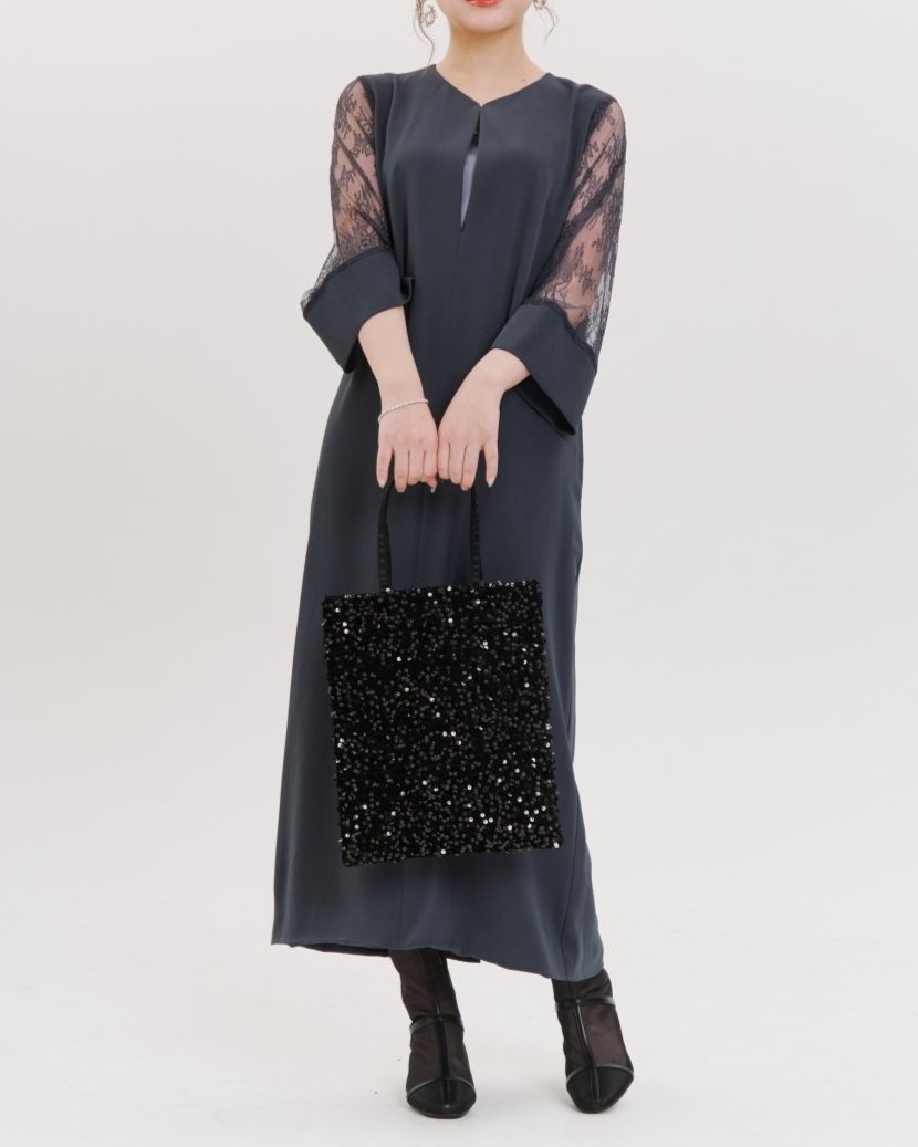 コクーンスリットトップワンピース - &Robu.